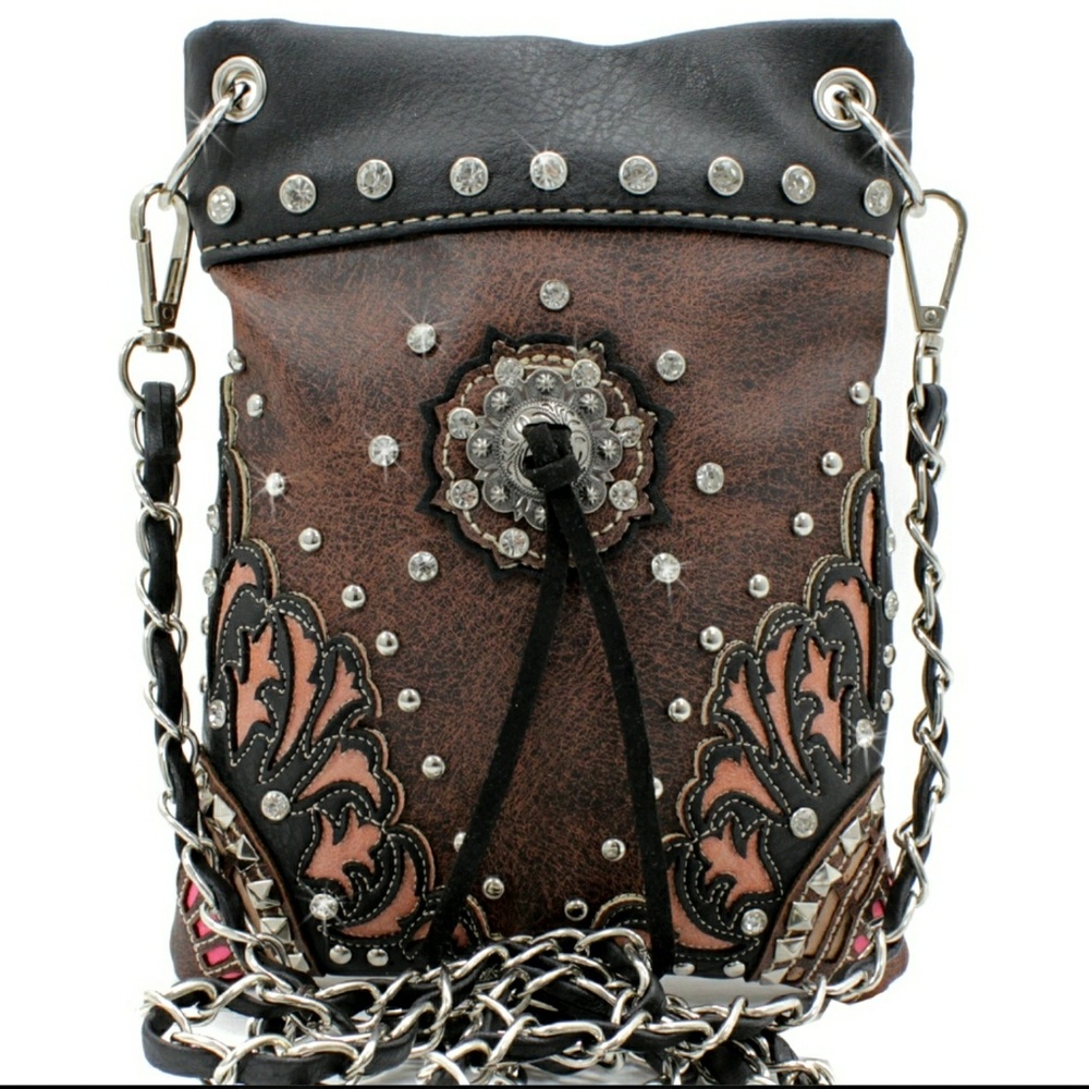 **Brown hipster messenger bag
